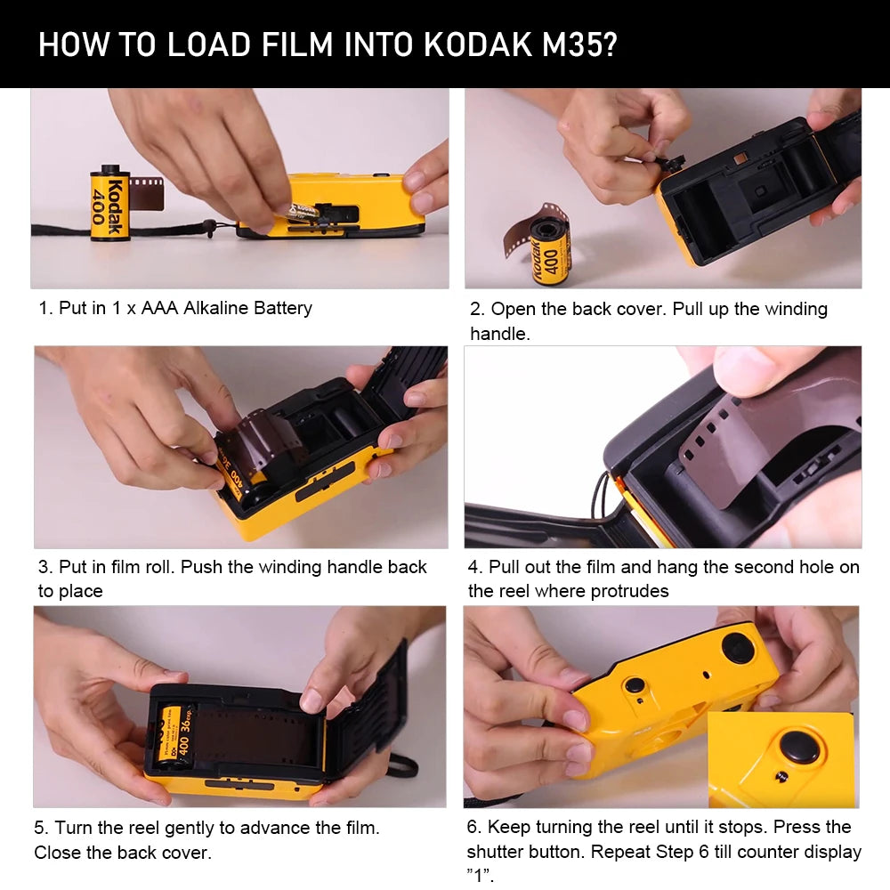 KODAK M35/ M38Film Camera 35MM Retro Manual Film Camera Non-Disposable Film Film Machine with Flash Function Repeatability