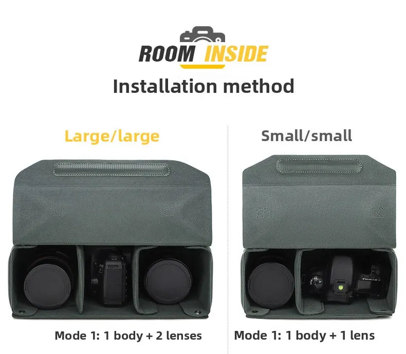 Multi-Purpose Camera Inner Bag, Mirrorless Camera Protective Case, DSLR Inner Bag, Portable Lens Photography Camera Bag