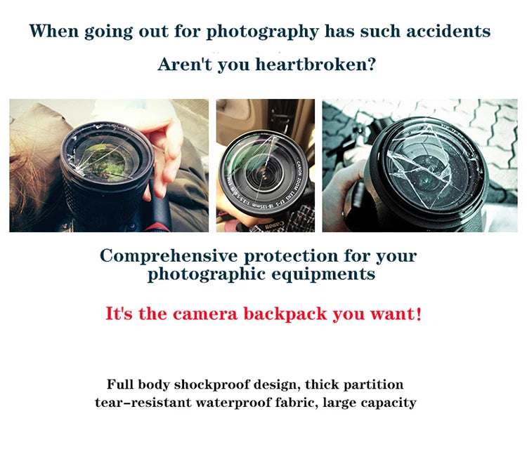 Digital Camera Backpack, Outdoor Large-Capacity Camera Bag, Laptop Backpack, Multi-Functional Convenient Backpack