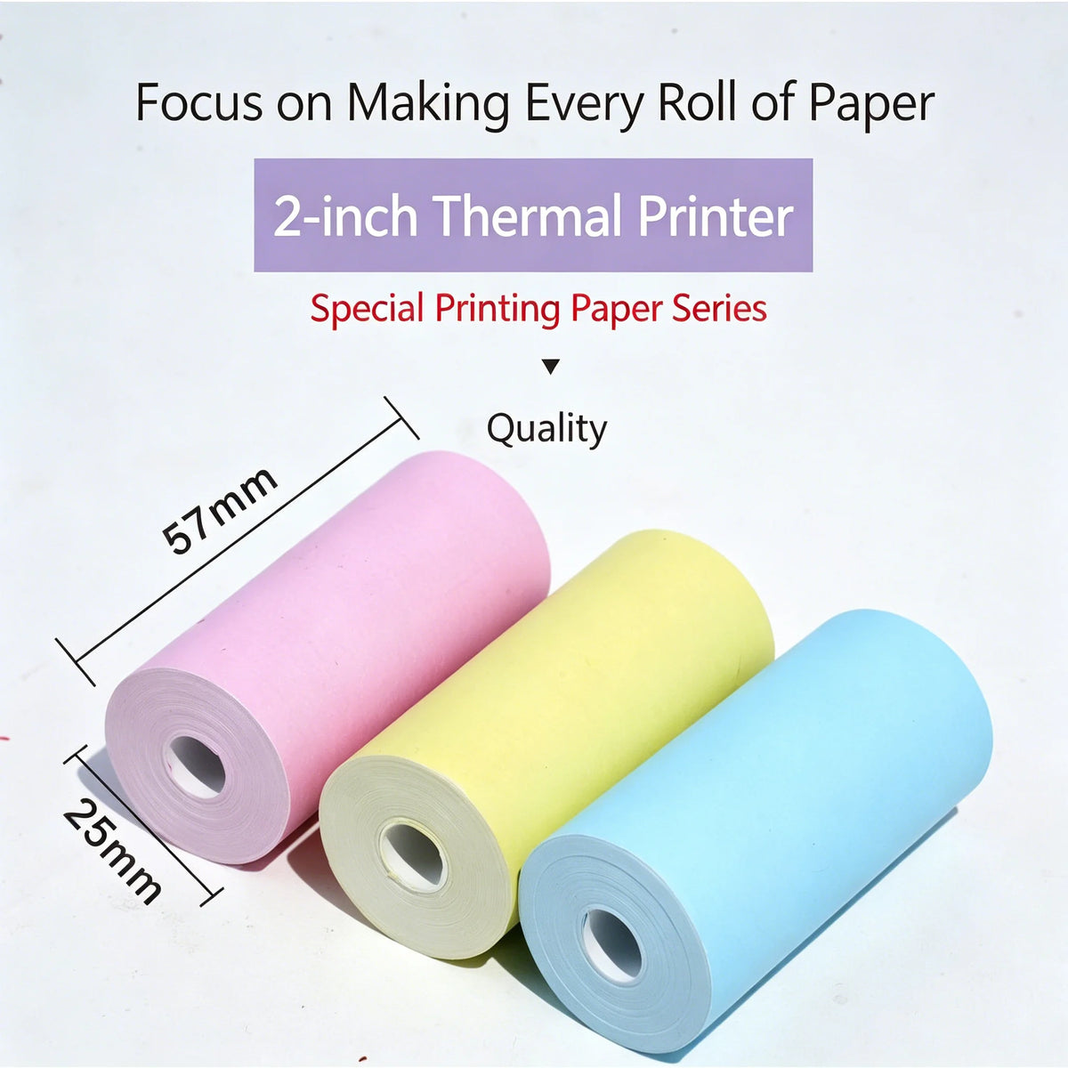 3-20 Rolls 57x25MM Thermal Paper Color Children Camera Instant Print Kids Camera Printing Paper Replacement Accessories Parts