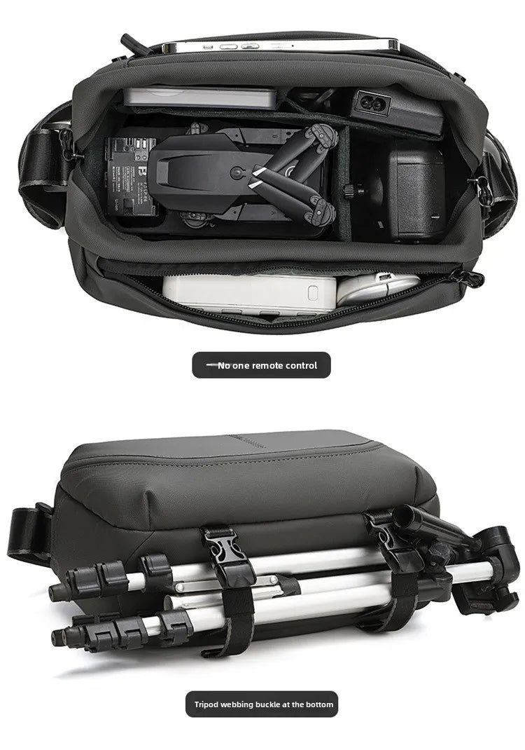Men's Crossbody Camera Bag Portable One Shoulder Micro-Single Storage Outdoor Digital SLR Camera Pouch