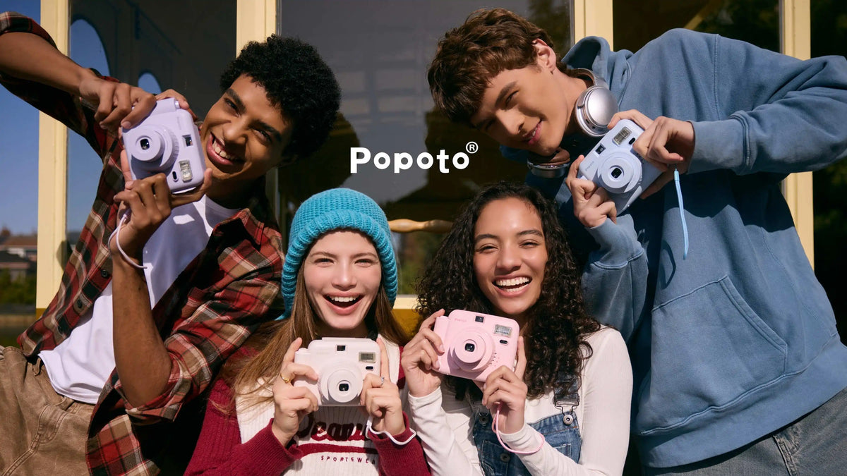 Popoto Instant Camera Cute Macaron Trendy Film Camera for Fujifilm Instax Mini Film Aesthetic Photo Camera for Girls Gift
