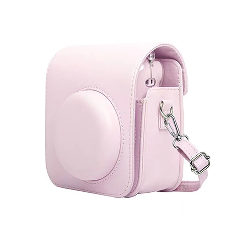 PU Leather Soft Protective Case for Instax Mini 12 Camera with Shoulder Strap Fujifilm Film Camera Travel Bag