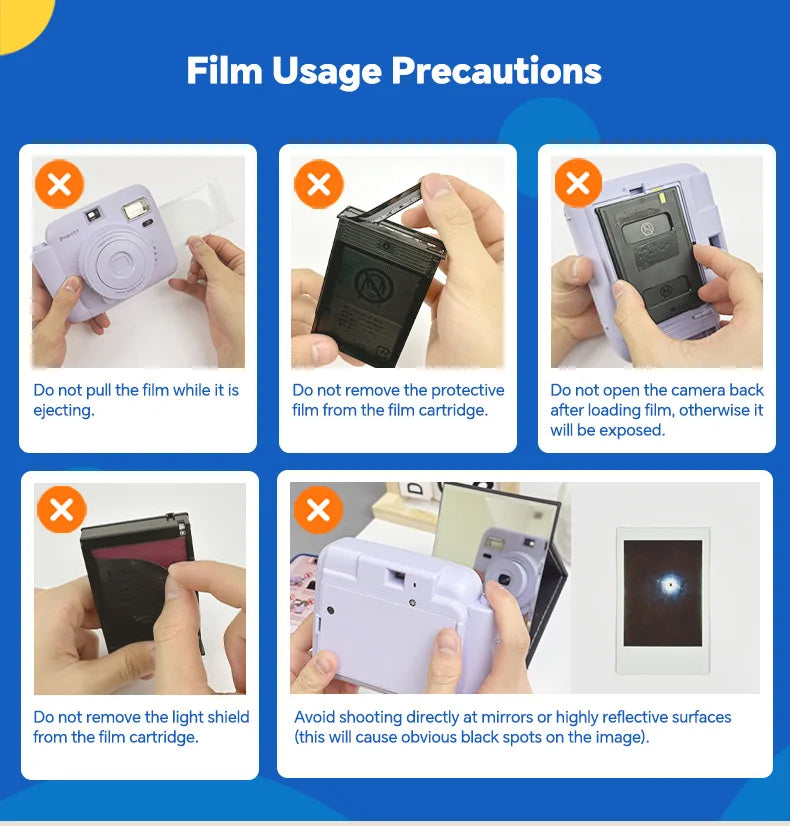 Popoto Instant Camera Cute Macaron Trendy Film Camera for Fujifilm Instax Mini Film Aesthetic Photo Camera for Girls Gift