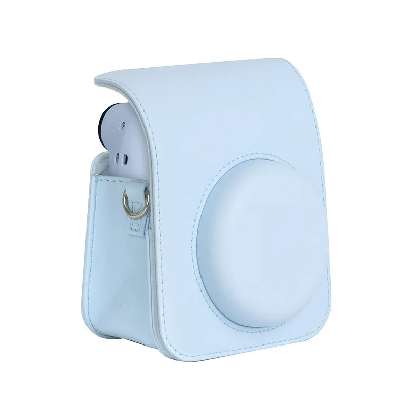 PU Leather Soft Protective Case for Instax Mini 12 Camera with Shoulder Strap Fujifilm Film Camera Travel Bag