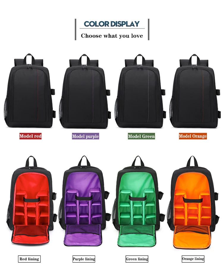 Digital Camera Backpack, Outdoor Large-Capacity Camera Bag, Laptop Backpack, Multi-Functional Convenient Backpack