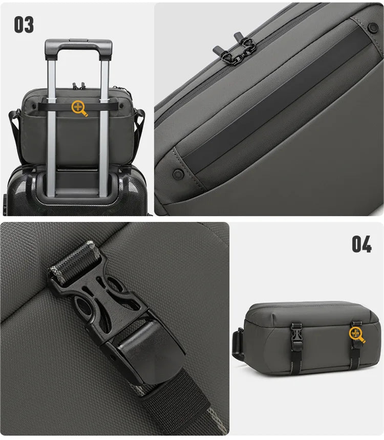 Men's Crossbody Camera Bag Portable One Shoulder Micro-Single Storage Outdoor Digital SLR Camera Pouch