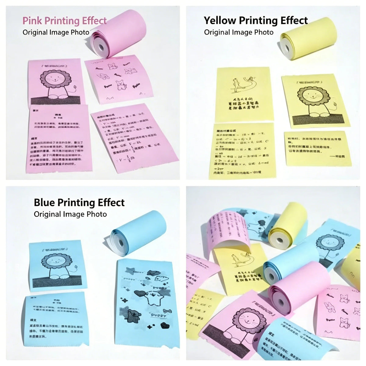 3-20 Rolls 57x25MM Thermal Paper Color Children Camera Instant Print Kids Camera Printing Paper Replacement Accessories Parts