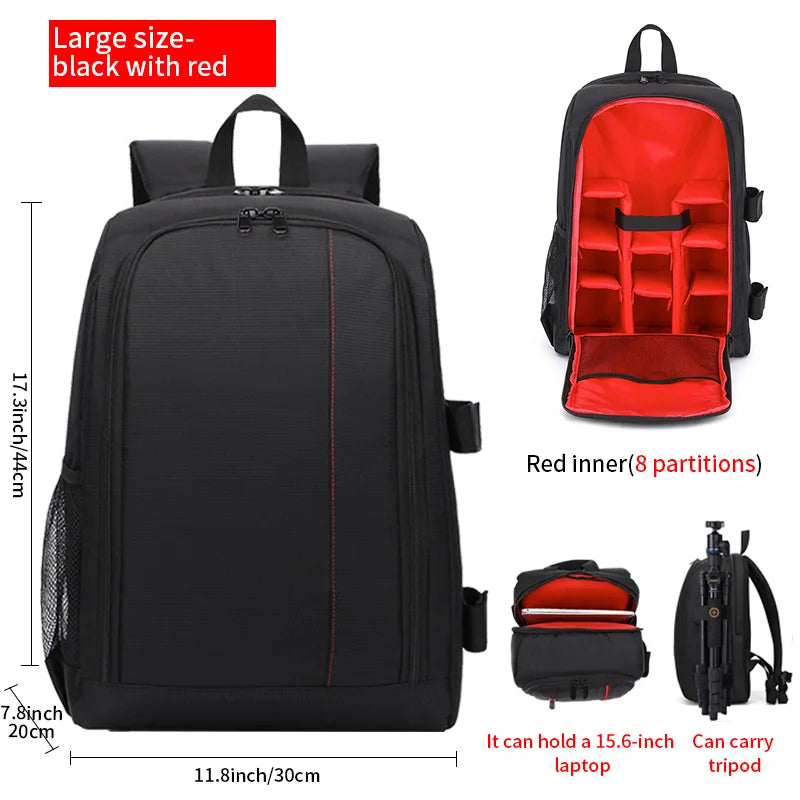 Digital Camera Backpack, Outdoor Large-Capacity Camera Bag, Laptop Backpack, Multi-Functional Convenient Backpack
