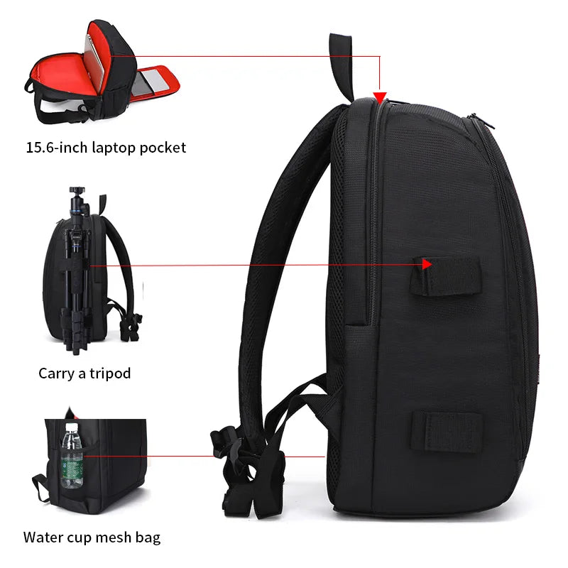 Digital Camera Backpack, Outdoor Large-Capacity Camera Bag, Laptop Backpack, Multi-Functional Convenient Backpack