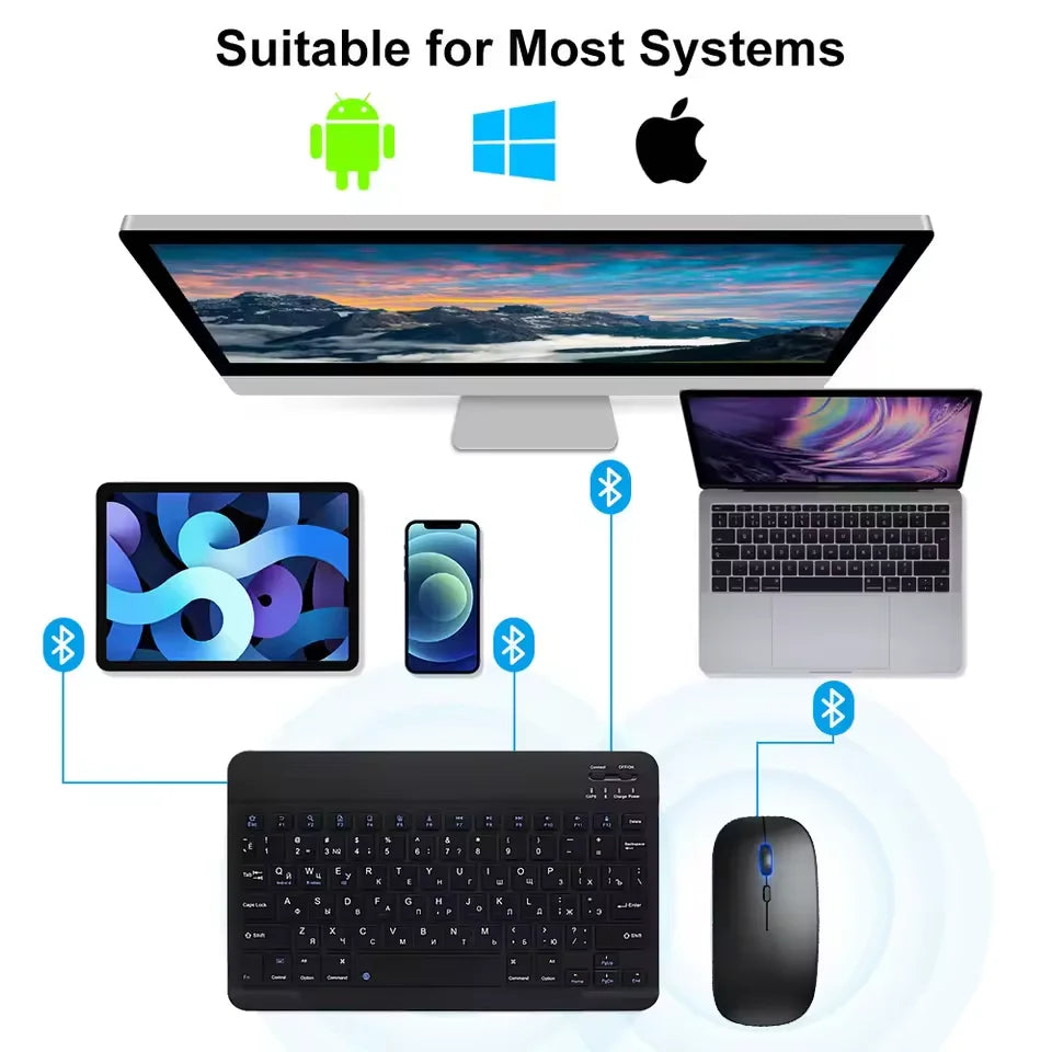 Bluetooth Wireless Keyboard – Multi-Device Portable Keyboard