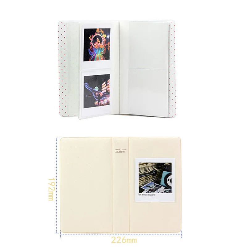 80 Pockets Retro PU Photo Album Fit For Instax Square Film For Fujifilm SQ1 SQ6 SQ20 SQ10 SP3 Camera Accessories