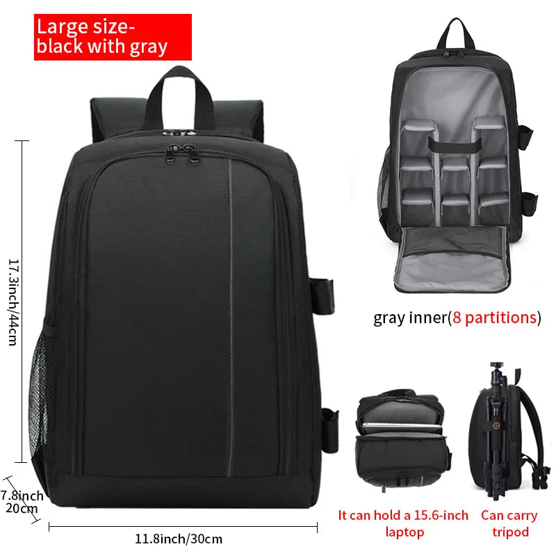 Digital Camera Backpack, Outdoor Large-Capacity Camera Bag, Laptop Backpack, Multi-Functional Convenient Backpack
