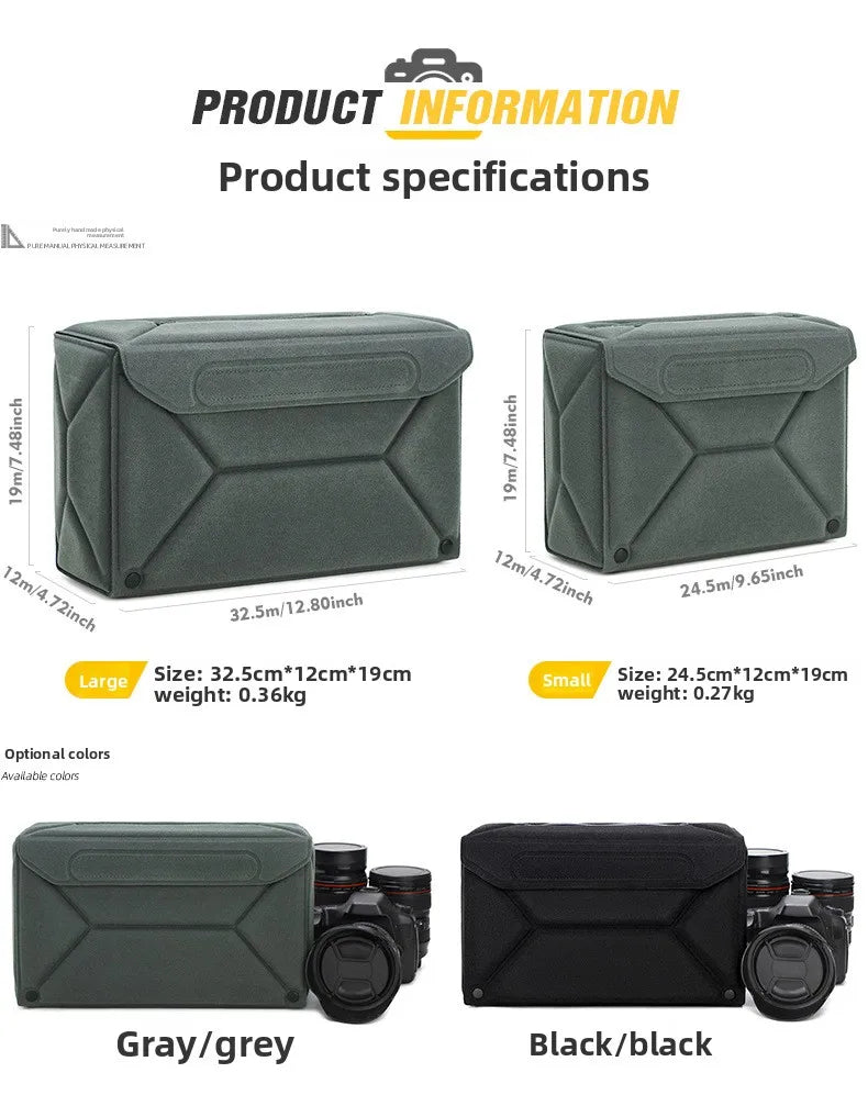 Multi-Purpose Camera Inner Bag, Mirrorless Camera Protective Case, DSLR Inner Bag, Portable Lens Photography Camera Bag