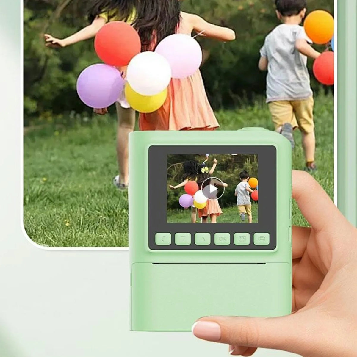 Kid Instant Print Camera 1080P HD Video Recorder 8X Zoom Digital Camera for Girl Boys Best Birthday Christmas Gift 32GB Card